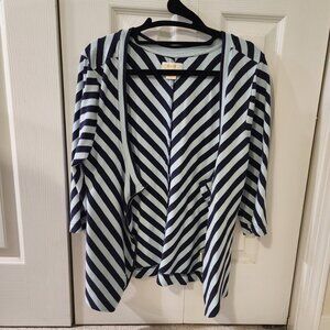 Anthro Maeve Zip-Down Cardigan